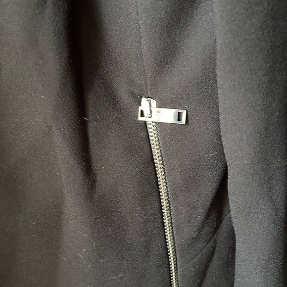 Zara Black Blazer with Silver Zipper Accents - Picture 2 of 6